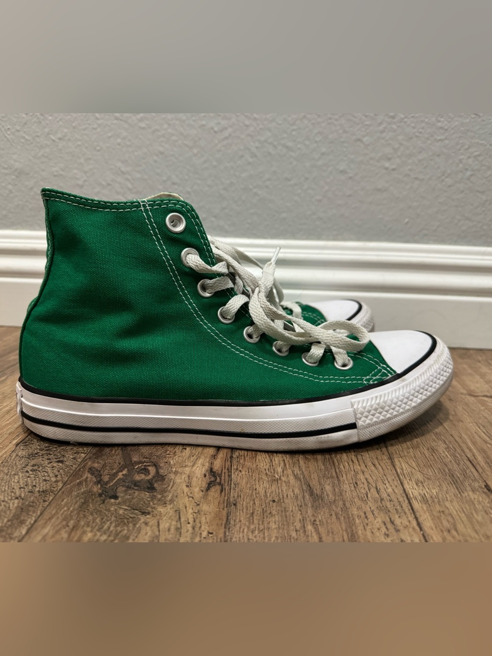 Converse Chuck Taylor Green High-Top Canvas Sneakers W Size 9 Men Size 7 - Picture 3 of 8